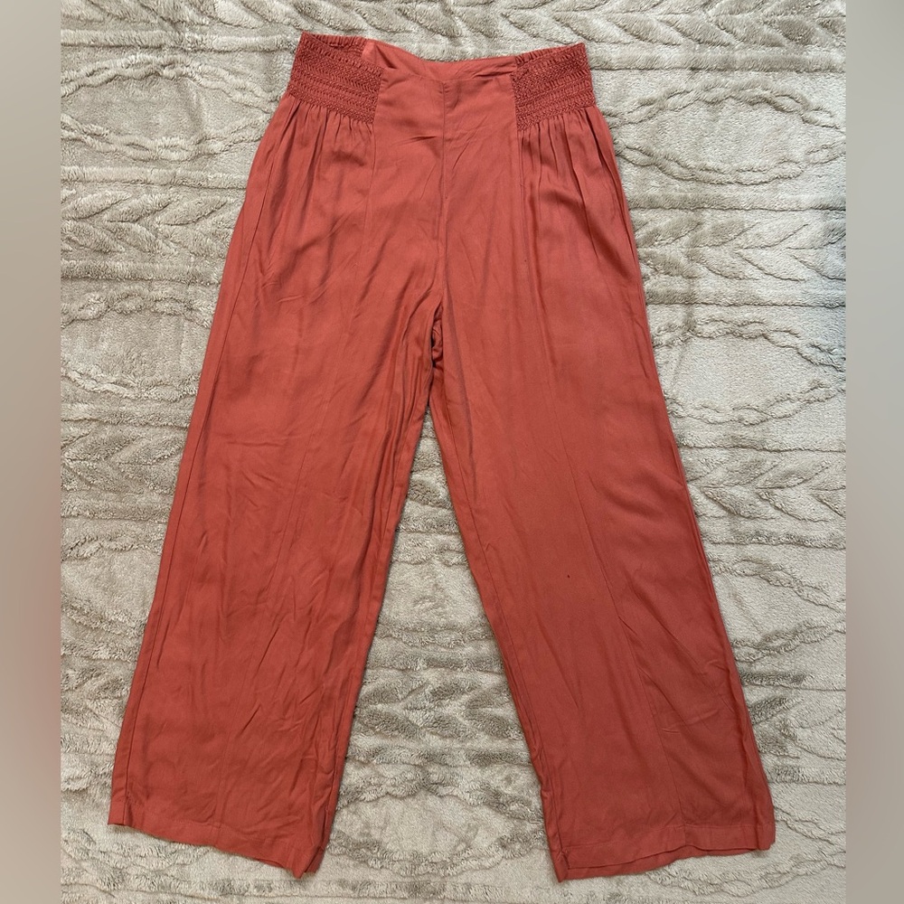 Charlotte Russe Terracotta Wide-Leg Pants